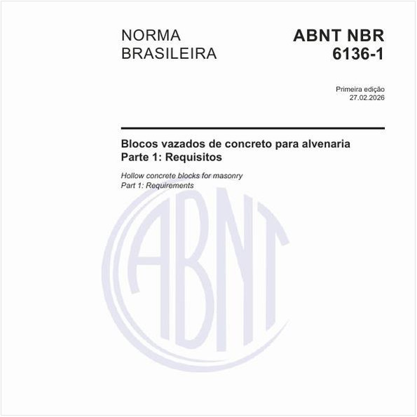 Blocos vazados de concreto para alvenaria - Parte 1: Requisitos