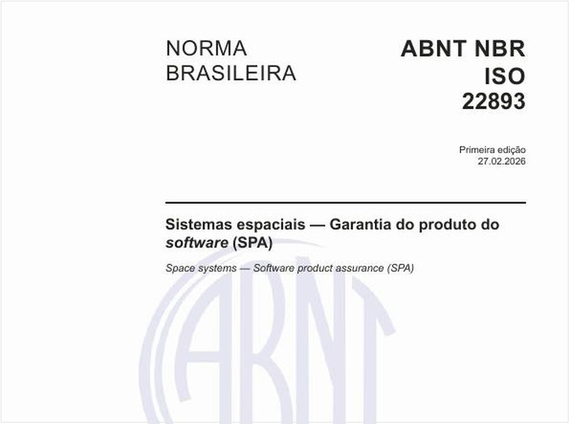 Sistemas espaciais — Garantia do produto do software (SPA)