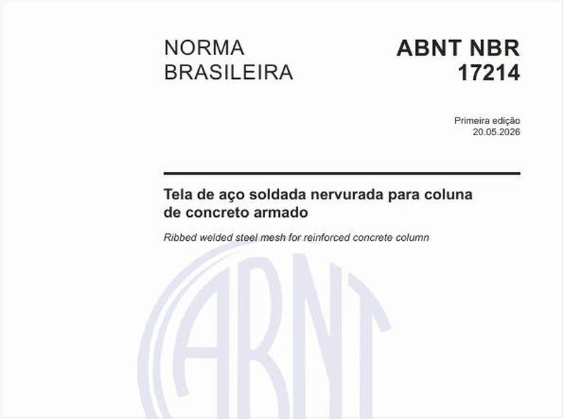Tela de aço soldada nervurada para coluna de concreto armado