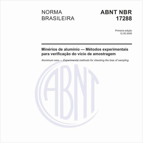 Minérios de alumínio — Métodos experimentais para verificação do vício de amostragem