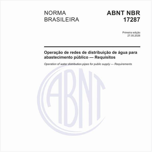 Operação de redes de distribuição de água para abastecimento público — Requisitos