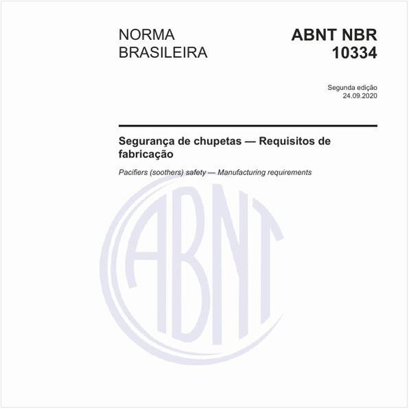 Segurança de chupetas — Requisitos de fabricação