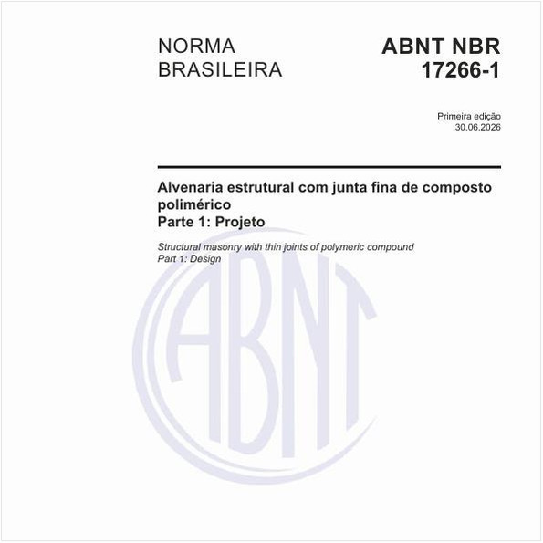 Alvenaria estrutural com junta fina de composto polimérico - Parte 1: Projeto