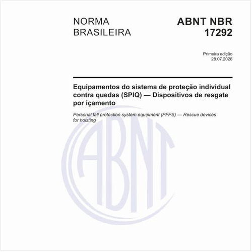 Equipamentos do sistema de proteção individual contra quedas (SPIQ) — Dispositivos de resgate por içamento