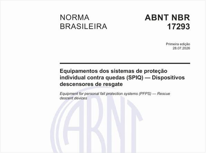 Equipamentos dos sistemas de proteção individual contra quedas (SPIQ) — Dispositivos descensores de resgate