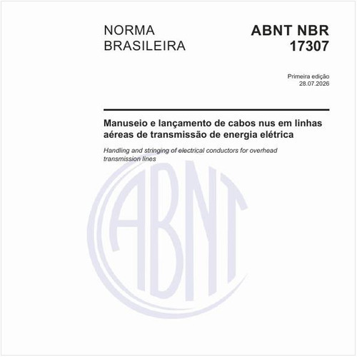 Manuseio e lançamento de cabos nus em linhas aéreas de transmissão de energia elétrica