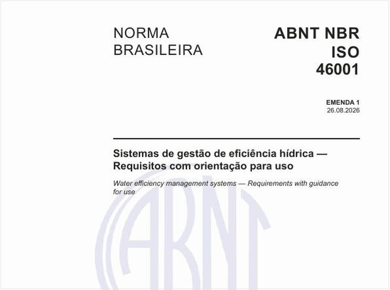 Sistemas de gestão de eficiência hídrica — Requisitos com orientação para uso