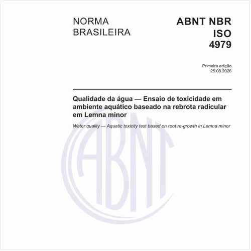 Qualidade da água — Ensaio de toxicidade em ambiente aquático baseado na rebrota radicular em Lemna minor