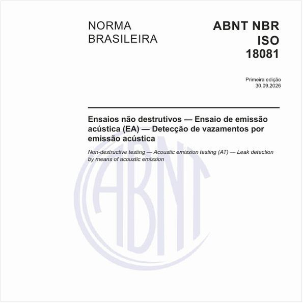 Ensaios não destrutivos — Ensaio de emissão acústica (EA) — Detecção de vazamentos por emissão acústica