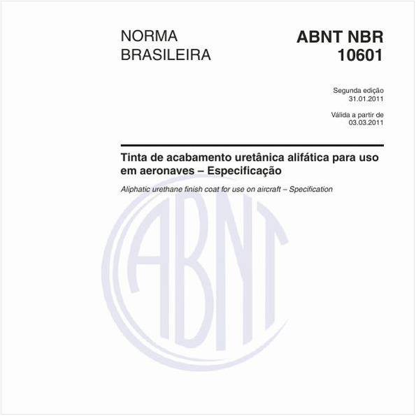 Tinta de acabamento uretânica alifática para uso em aeronaves - Especificação