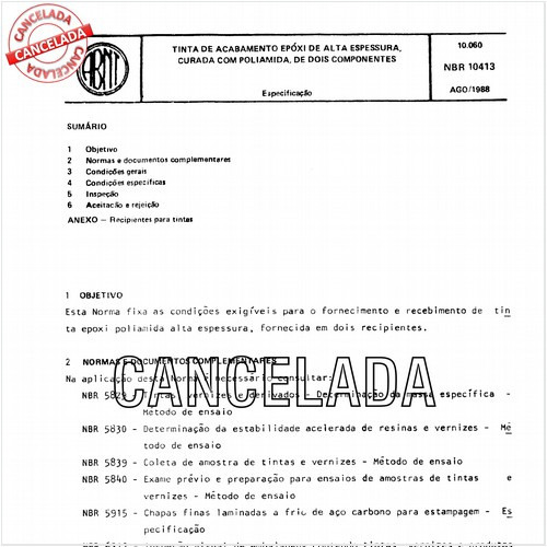 Tinta de acabamento epóxi de alta espessura, curada com poliamida, de dois componentes