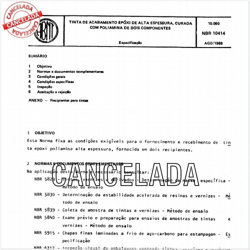 Tinta de acabamento epóxi de alta espessura, curada com poliamina de dois componentes