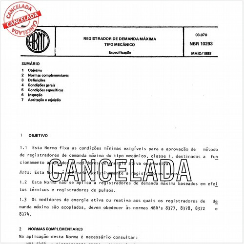 Registrador de demanda máxima - Tipo mecânico