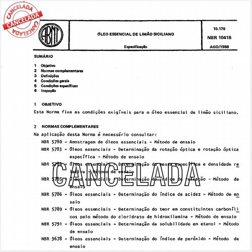 óleo essencial de limão siciliano