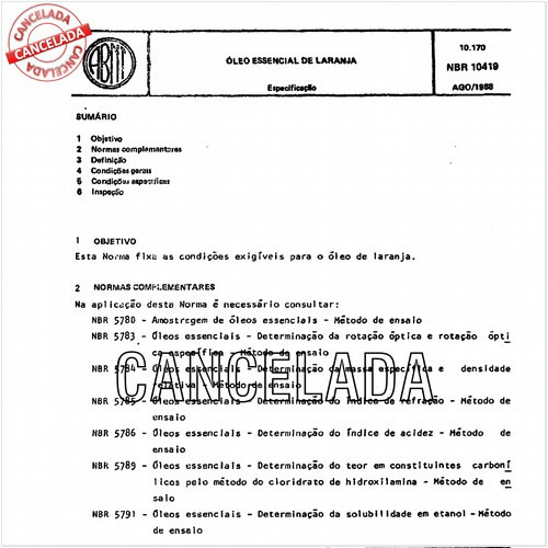 Óleo essencial de laranja