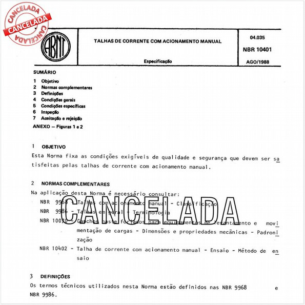 Talhas de corrente com acionamento manual