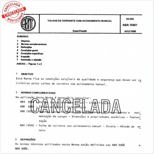 Talhas de corrente com acionamento manual