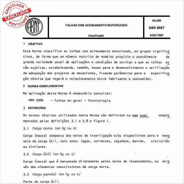 Talhas com acionamento motorizado