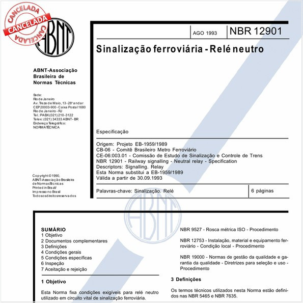 Sinalização ferroviária - Relé neutro