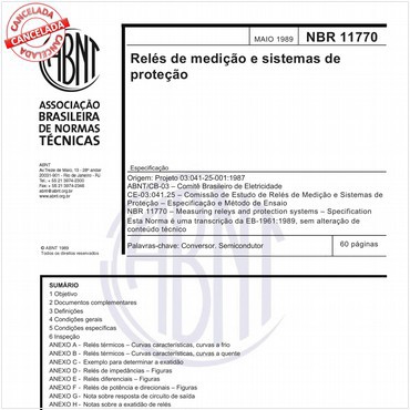 NBR11770 de 05/1989