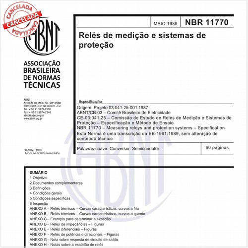 Relés de medição e sistemas de proteção