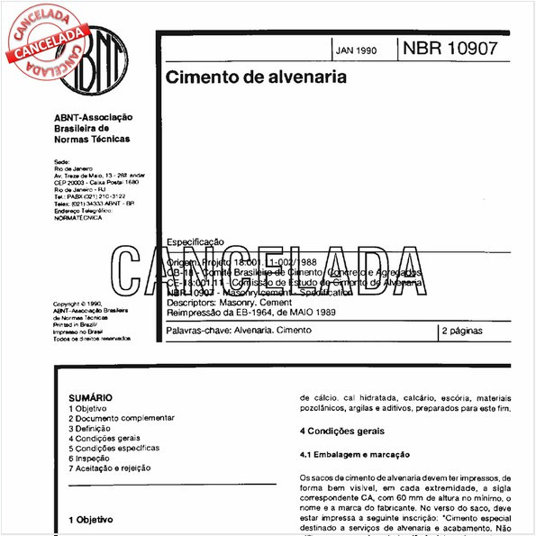 Cimento de alvenaria