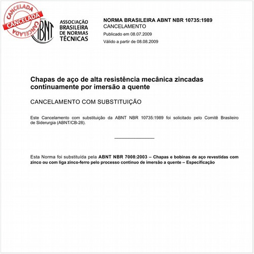 Chapas de aço de alta resistência mecânica zincadas continuamente por imersão a quente