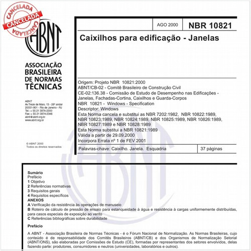 Caixilhos para edificação - Janelas