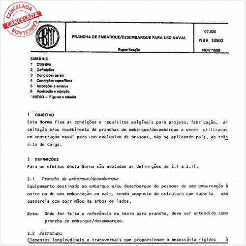 Prancha de embarque/desembarque para uso naval