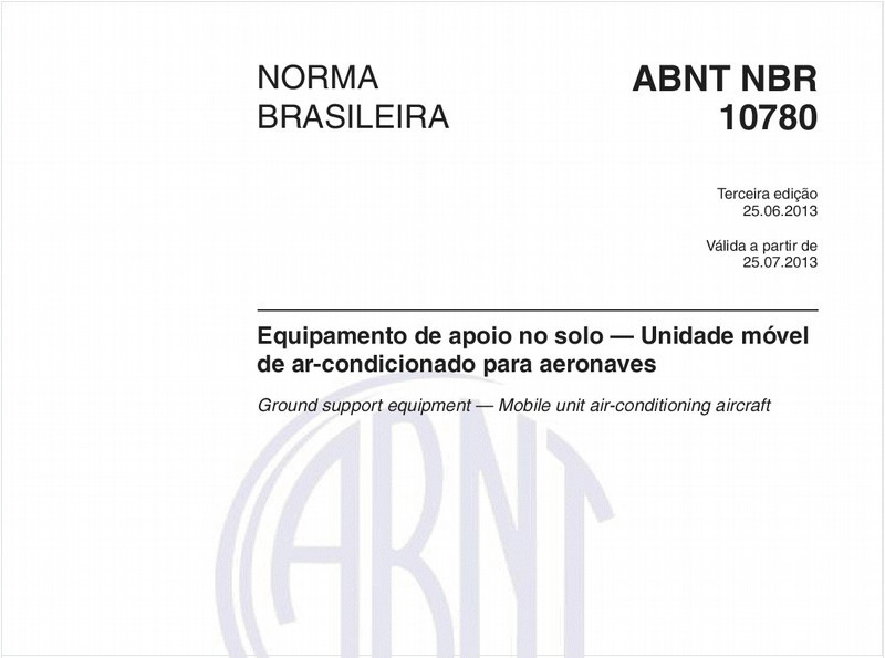 Equipamento de apoio no solo — Unidade móvel de ar-condicionado para aeronaves