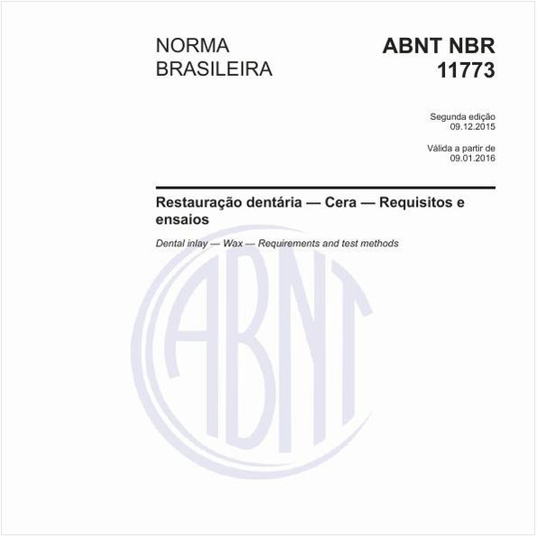 Restauração dentária — Cera — Requisitos e ensaios