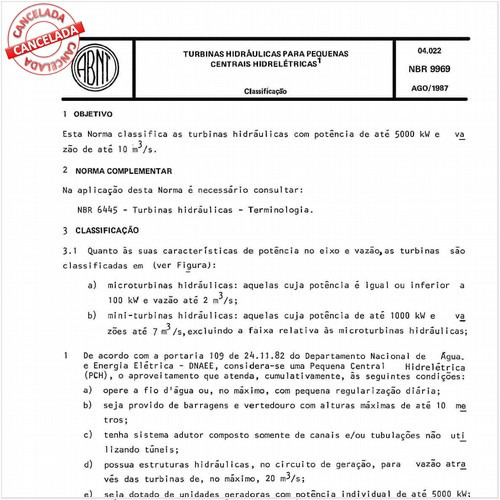 Turbinas hidráulicas para pequenas centrais hidrelétricas