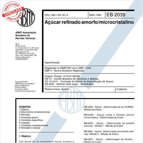 Açúcar refinado amorfo/microcristalino