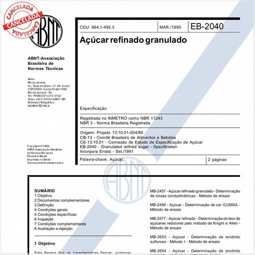 Açúcar refinado granulado