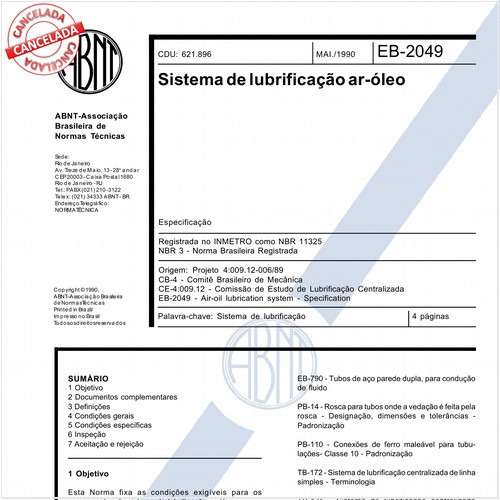 Sistema de lubrificação ar-óleo