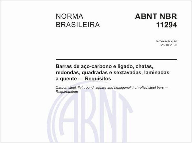 Barras de aço-carbono e ligado, chatas, redondas, quadradas e sextavadas, laminadas a quente - Requisitos