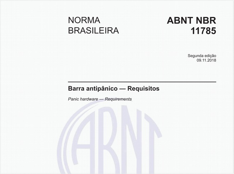 Barra antipânico - Requisitos
