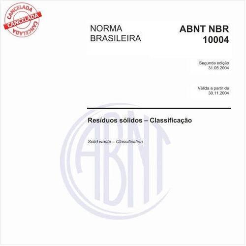 Resíduos sólidos - Classificação