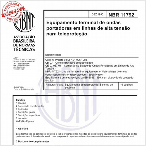 Equipamento terminal de ondas portadoras em linhas de alta tensão para teleproteção