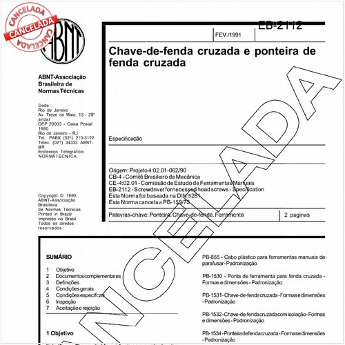 Chave-de-fenda cruzada e ponteira de fenda cruzada