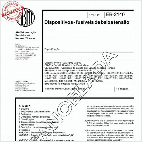 Dispositivos-fusíveis de baixa tensão
