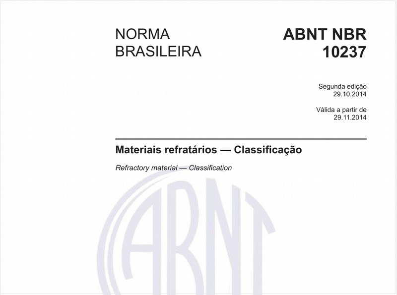 Materiais refratários - Classificação