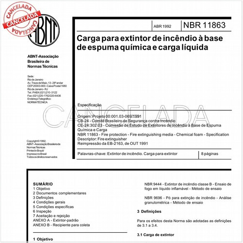Carga para extintor de incêndio à base de espuma química e carga líquida