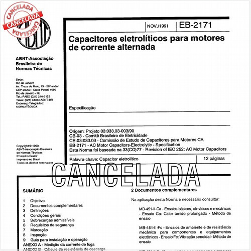 Capacitores eletrolíticos para motores de corrente alternada