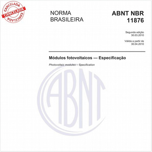 Módulos fotovoltaicos - Especificação