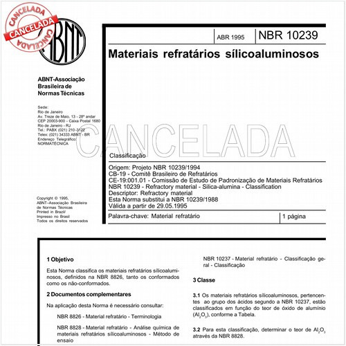 Materiais refratários sílicoaluminosos