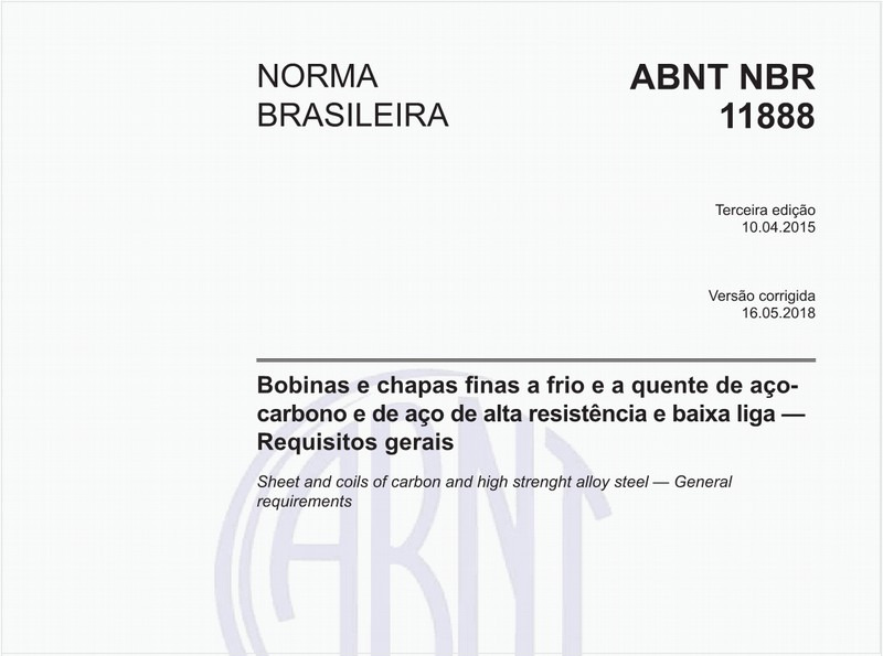Bobinas e chapas finas a frio e a quente de açocarbono e de aço de alta resistência e baixa liga — Requisitos gerais