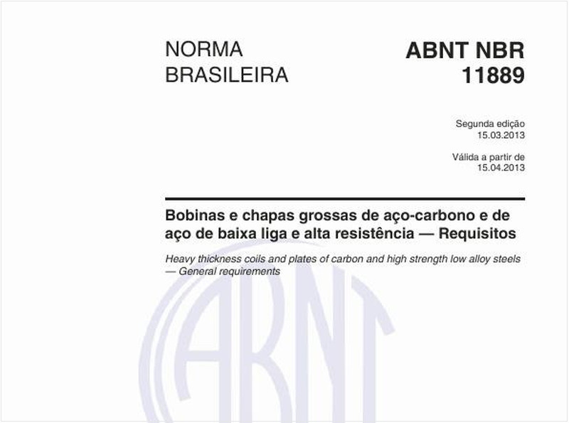 Bobinas e chapas grossas de aço-carbono e de aço de baixa liga e alta resistência — Requisitos
