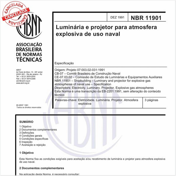 Luminária e projetor para atmosfera explosiva de uso naval