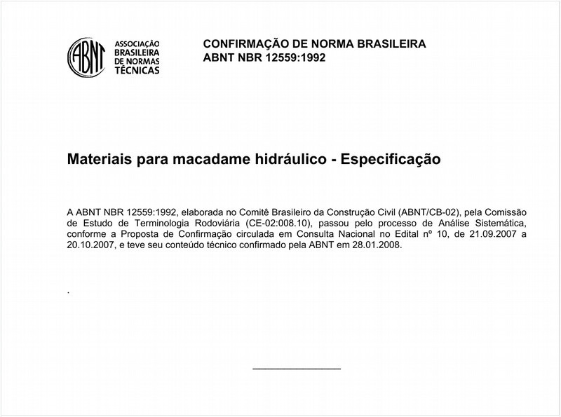 Materiais para macadame hidráulico - Especificação